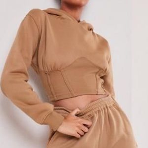 Missguided x Sophia Richie corset crop hoodie